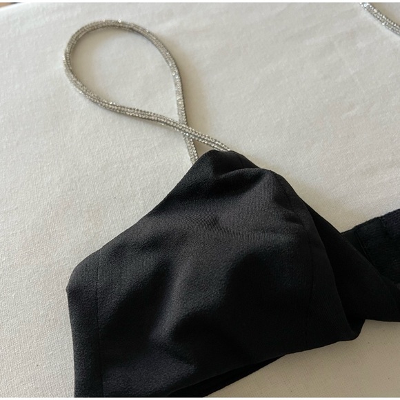 Meshki Sweeney Diamante Bralette Top in Black - Picture 6 of 16